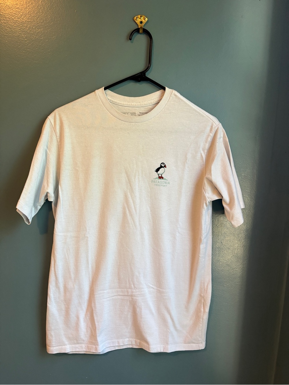 Patagonia Men’s White Short-Sleeve Puffin Graphic T-Shirt